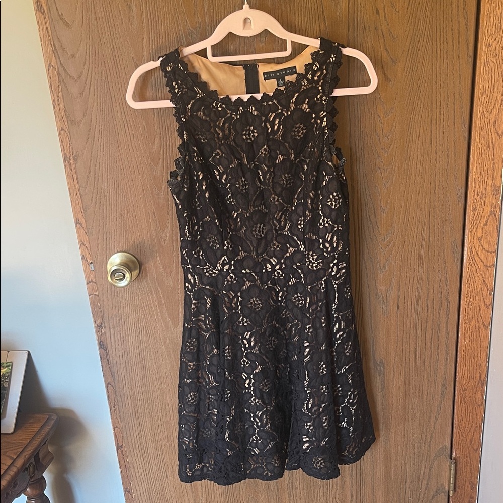 City Studio Black Lace Mini Dress